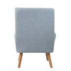 Fauteuil d'appoint en tissu avec pouf