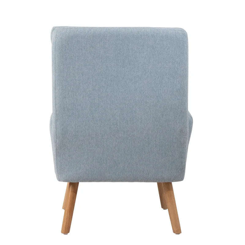 Fauteuil d'appoint en tissu avec pouf
