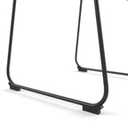 Chaises d'appoint Petra en cuir végétalien avec pieds noirs (2 pièces)
