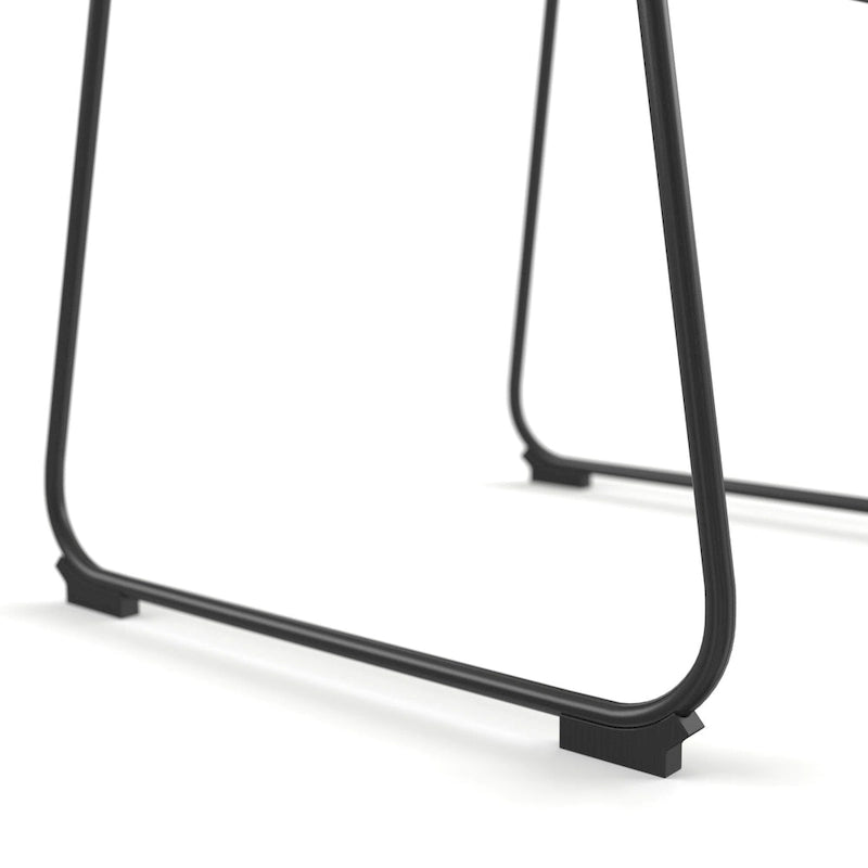 Chaises d'appoint Petra en cuir végétalien avec pieds noirs (2 pièces)