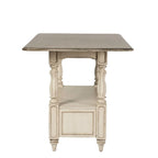 Table de rassemblement Magnolia Manor Antique White Weathered Bark