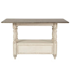 Table de rassemblement Magnolia Manor Antique White Weathered Bark