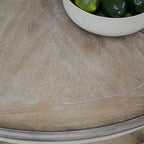 Table de rassemblement Magnolia Manor Antique White Weathered Bark