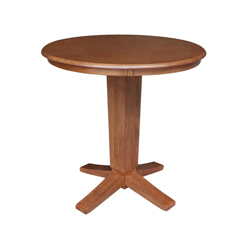 Table à manger de 91 cm de hauteur comptoir en bois massif avec 4 tabourets