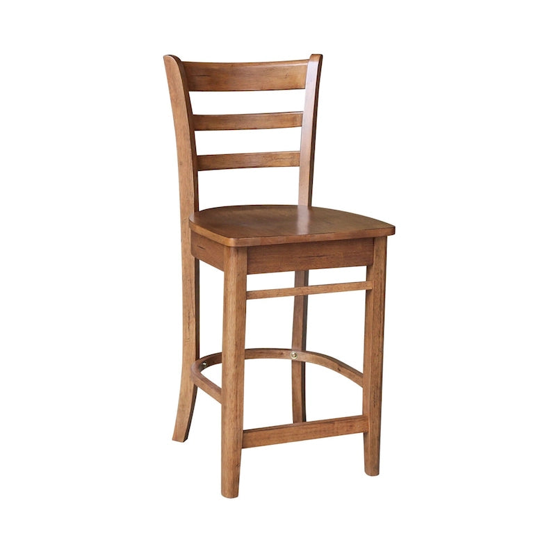 Table à manger de 91 cm de hauteur comptoir en bois massif avec 4 tabourets