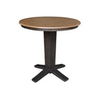 Table à manger de 91 cm de hauteur comptoir en bois massif avec 4 tabourets