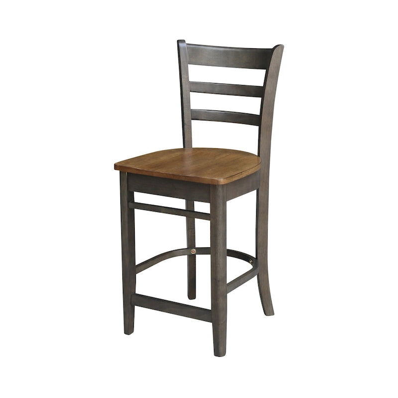 Table à manger de 91 cm de hauteur comptoir en bois massif avec 4 tabourets