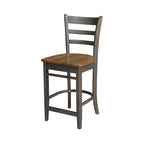 Table à manger de 91 cm de hauteur comptoir en bois massif avec 4 tabourets