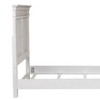 Tête de lit à panneaux Queen Abbey Park marron vieilli et blanc antique