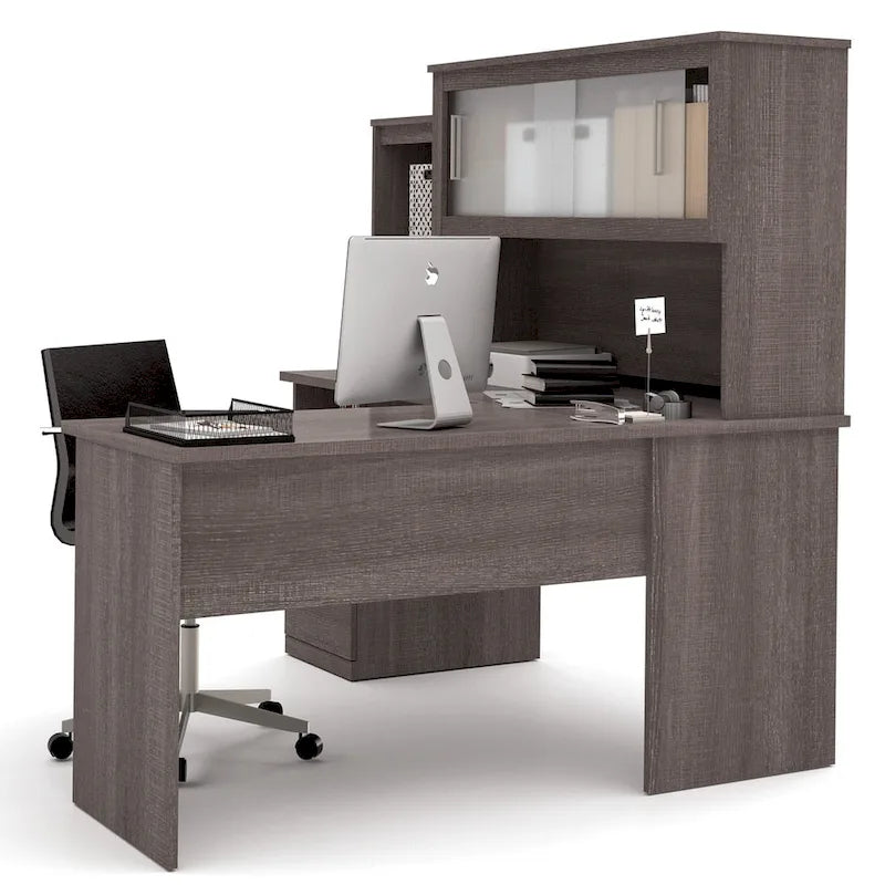 Bureau réversible en mélamine en forme de L Dayton