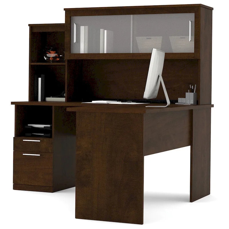 Bureau réversible en mélamine en forme de L Dayton