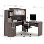 Bureau réversible en mélamine en forme de L Dayton
