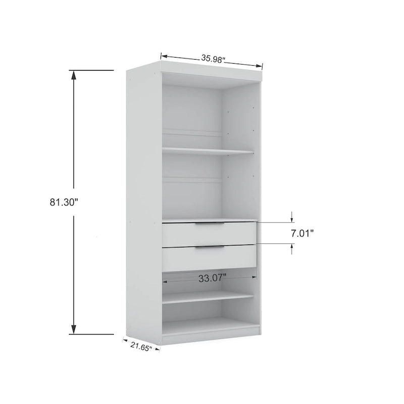 Penderie de coin moderne Mulberry 3.0 (2 éléments)
