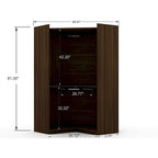 Penderie de coin moderne Mulberry 3.0 (2 éléments)