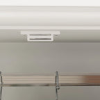Armoires penderies blanches laquées de 180 cm de haut avec portes miroir