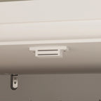 Armoires penderies blanches laquées de 180 cm de haut avec portes miroir