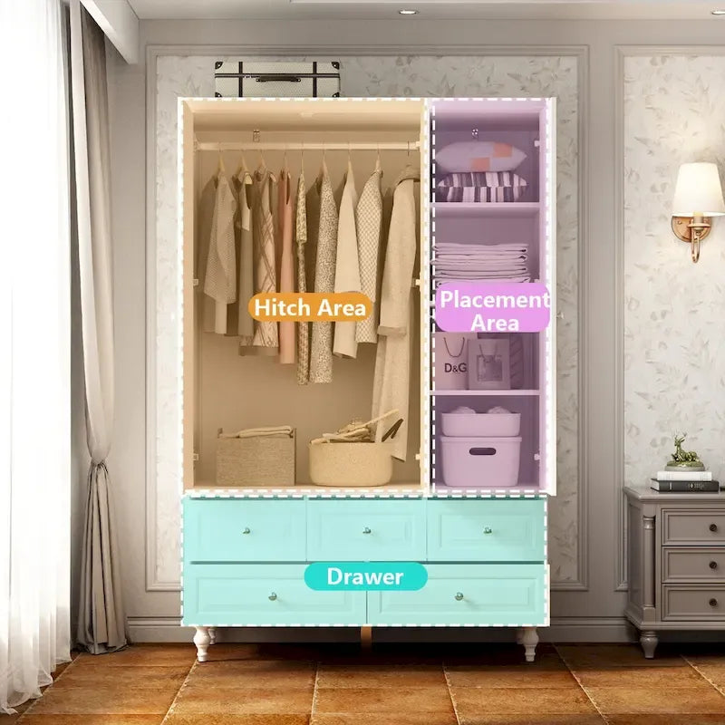 Armoires penderies blanches laquées de 180 cm de haut avec portes miroir