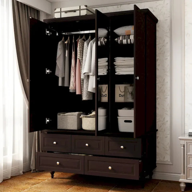 Armoires penderies blanches laquées de 180 cm de haut avec portes miroir