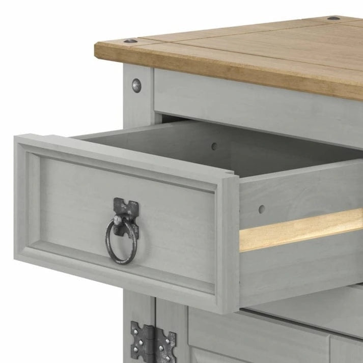 Table de chevet en bois 1 porte 1 tiroir Collection Corona