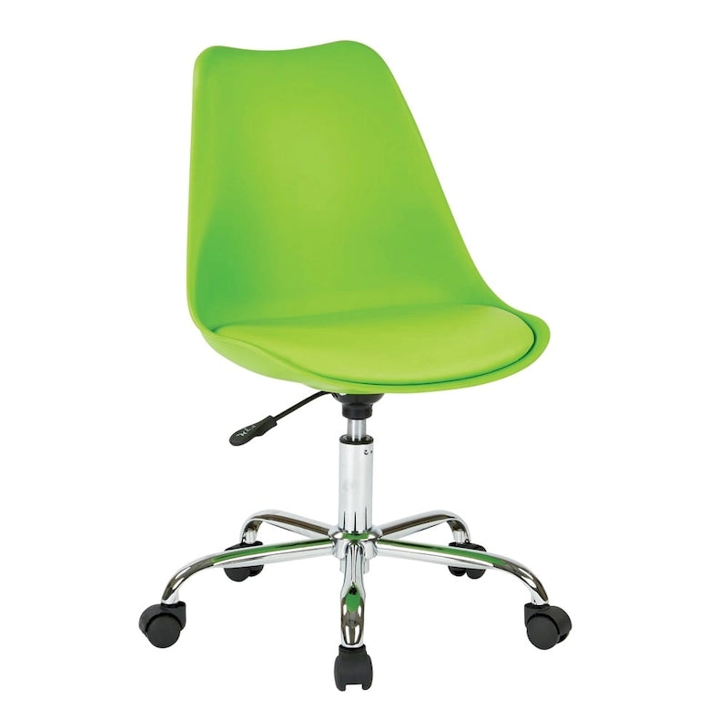 Chaise de bureau Emerson pneumatique avec piètement chromé