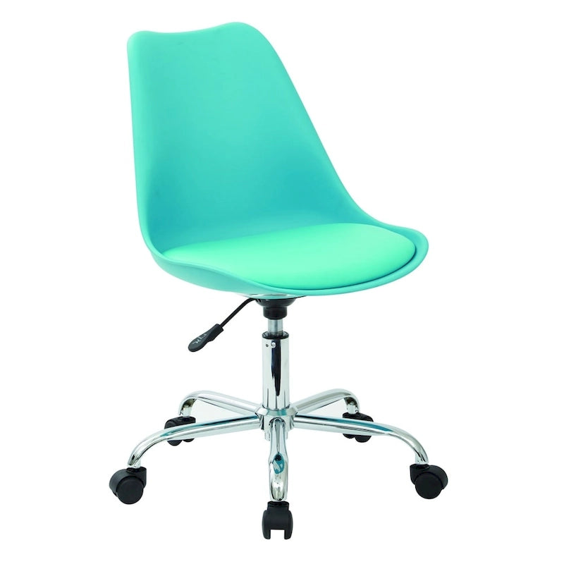 Chaise de bureau Emerson pneumatique avec piètement chromé