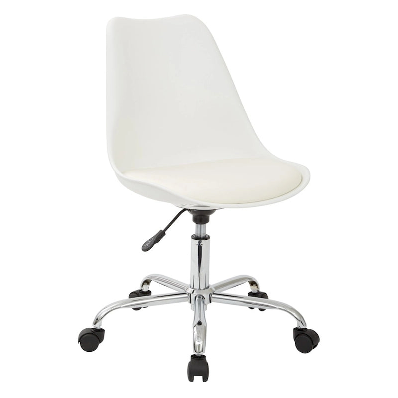 Chaise de bureau Emerson pneumatique avec piètement chromé