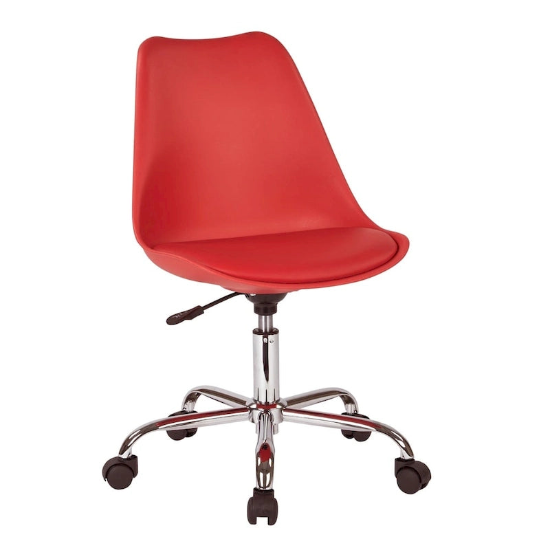 Chaise de bureau Emerson pneumatique avec piètement chromé
