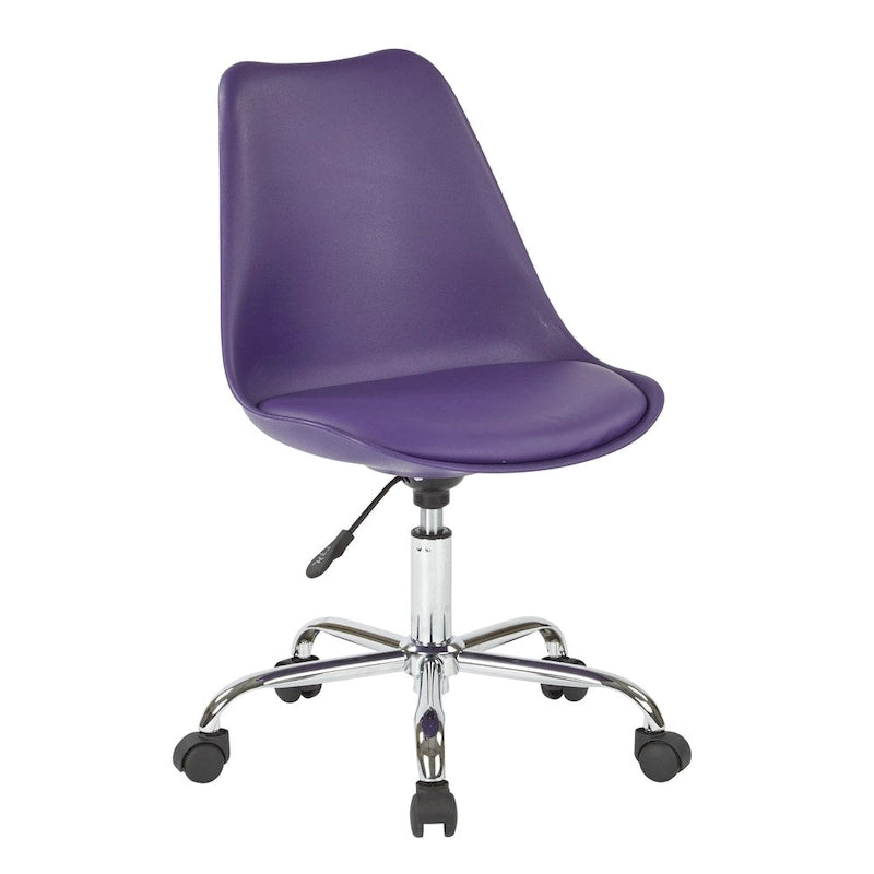 Chaise de bureau Emerson pneumatique avec piètement chromé