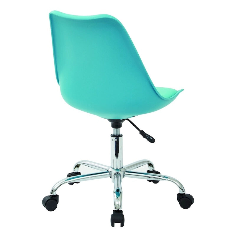 Chaise de bureau Emerson pneumatique avec piètement chromé