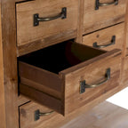Commode Neppie en chêne naturel à 9 tiroirs