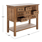 Commode Neppie en chêne naturel à 9 tiroirs