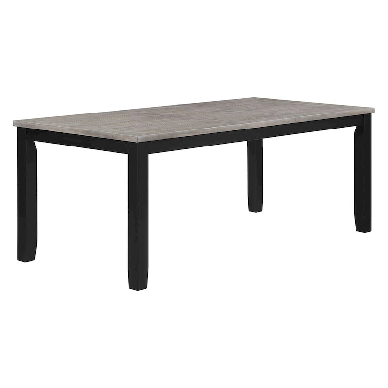 Table de salle à manger 7 pièces Centera gris et noir