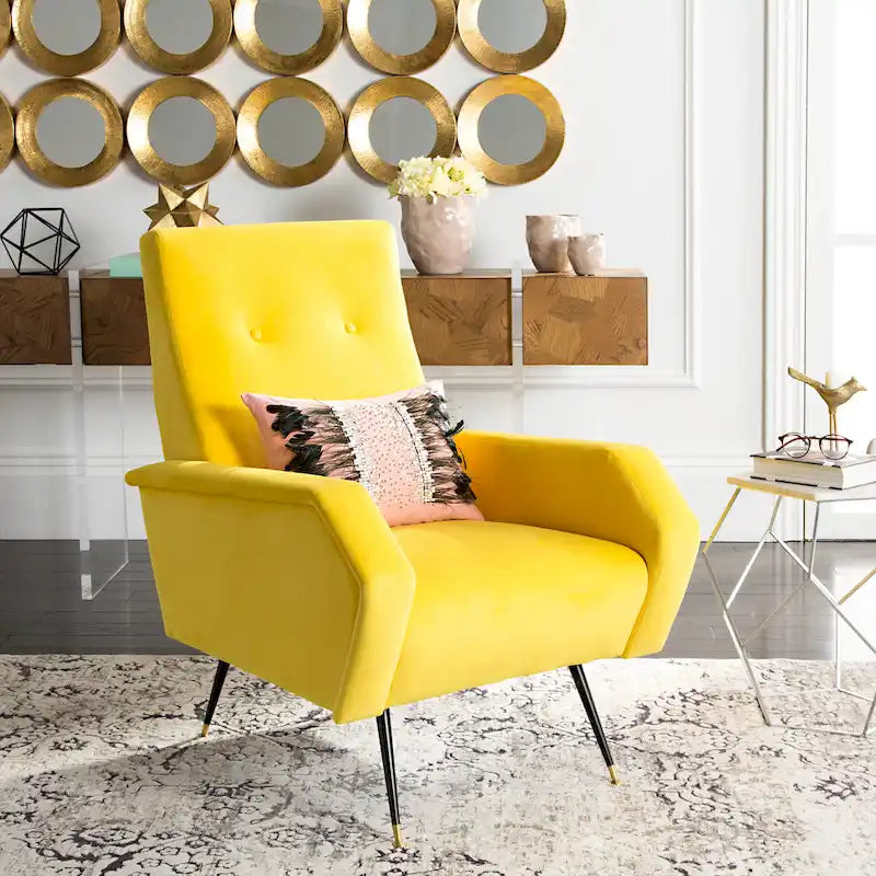 SAFAVIEH Senja Mid-Century Modern Retro Club Chair - 27.5 x 34.8 x 37 - 28Wx35Dx37H