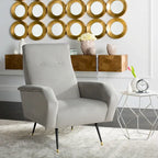 Fauteuil club rétro moderne du milieu du siècle Senja – 27,5 x 34,8 x 37 po – 28 larg. x 35 prof. x 37 haut.