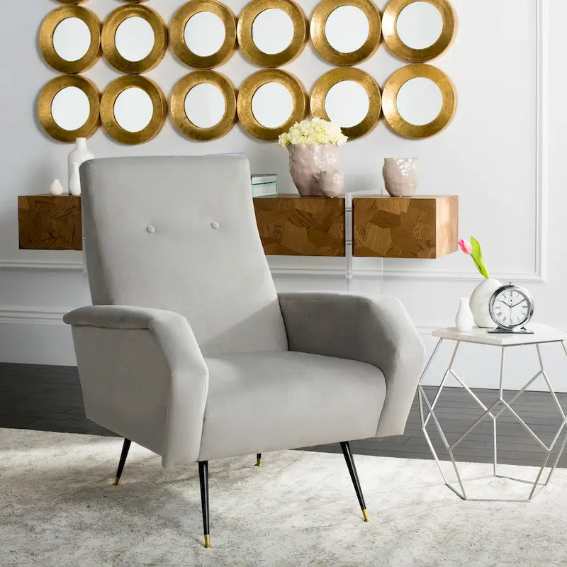 Fauteuil club rétro moderne du milieu du siècle Senja – 27,5 x 34,8 x 37 po – 28 larg. x 35 prof. x 37 haut.
