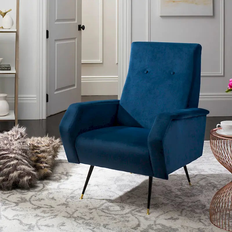 Fauteuil club rétro moderne du milieu du siècle Senja – 27,5 x 34,8 x 37 po – 28 larg. x 35 prof. x 37 haut.
