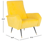Fauteuil club rétro moderne du milieu du siècle Senja – 27,5 x 34,8 x 37 po – 28 larg. x 35 prof. x 37 haut.