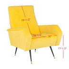 Fauteuil club rétro moderne du milieu du siècle Senja – 27,5 x 34,8 x 37 po – 28 larg. x 35 prof. x 37 haut.