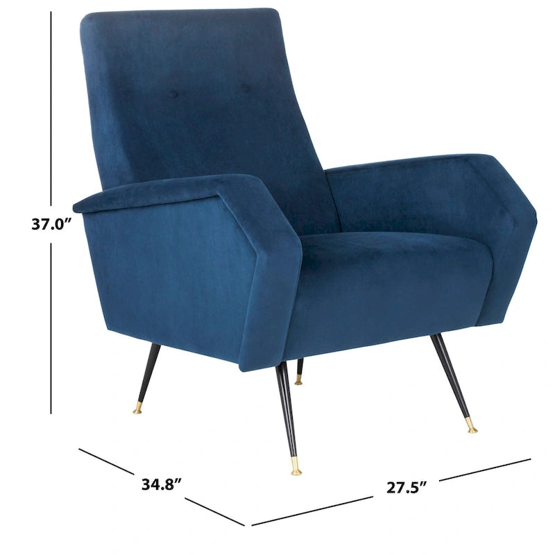 Fauteuil club rétro moderne du milieu du siècle Senja – 27,5 x 34,8 x 37 po – 28 larg. x 35 prof. x 37 haut.