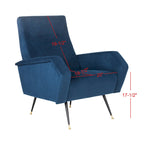 Fauteuil club rétro moderne du milieu du siècle Senja – 27,5 x 34,8 x 37 po – 28 larg. x 35 prof. x 37 haut.