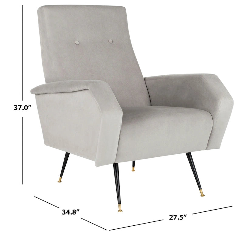 Fauteuil club rétro moderne du milieu du siècle Senja – 27,5 x 34,8 x 37 po – 28 larg. x 35 prof. x 37 haut.