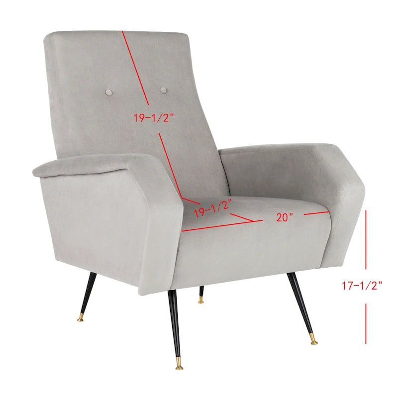Fauteuil club rétro moderne du milieu du siècle Senja – 27,5 x 34,8 x 37 po – 28 larg. x 35 prof. x 37 haut.