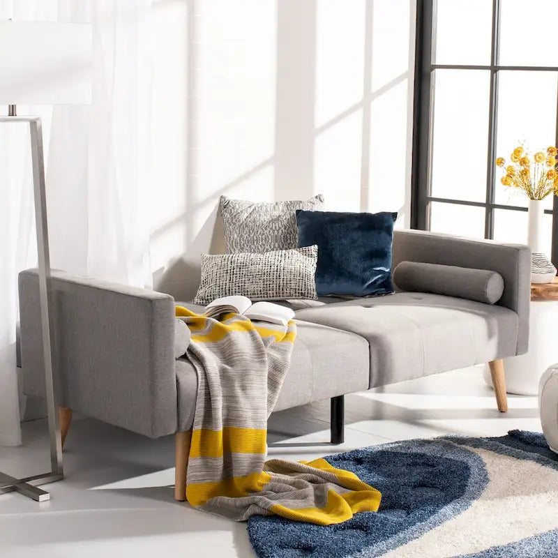 Lit futon pliable Tamekia avec oreiller - 74,8 x 31,9 x 34,7