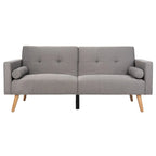Lit futon pliable Tamekia avec oreiller - 74,8 x 31,9 x 34,7