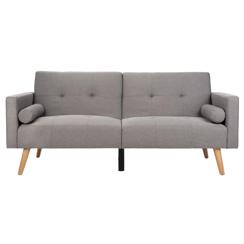 Lit futon pliable Tamekia avec oreiller - 74,8 x 31,9 x 34,7