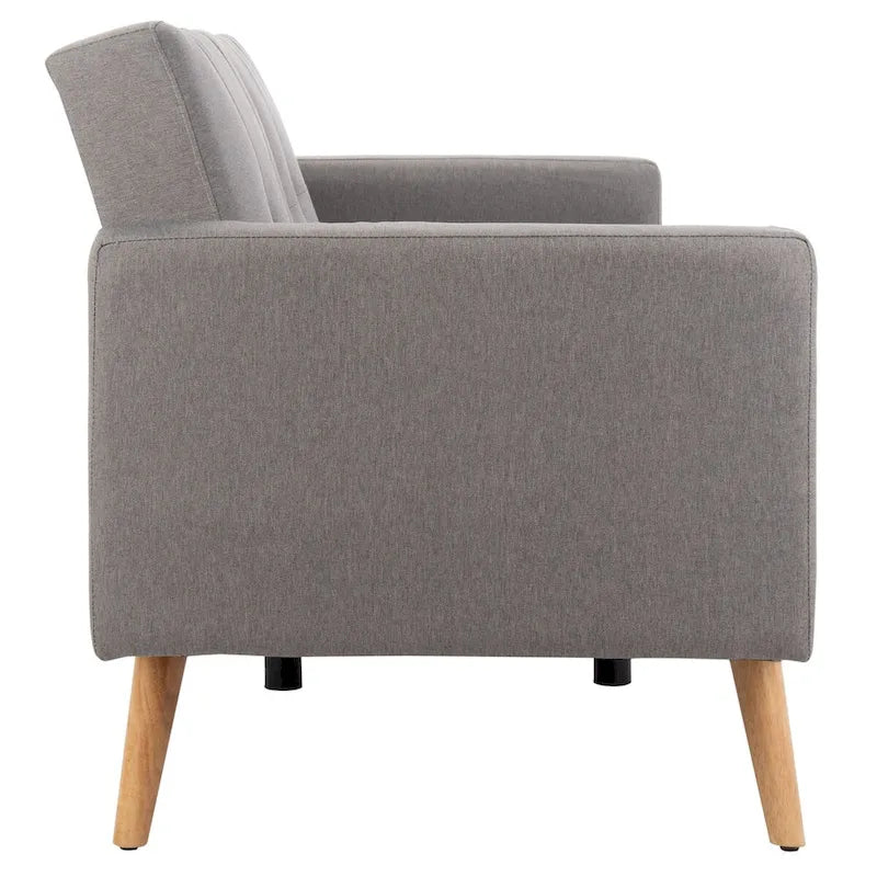 Lit futon pliable Tamekia avec oreiller - 74,8 x 31,9 x 34,7
