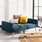 Lit futon pliable Tamekia avec oreiller - 74,8 x 31,9 x 34,7