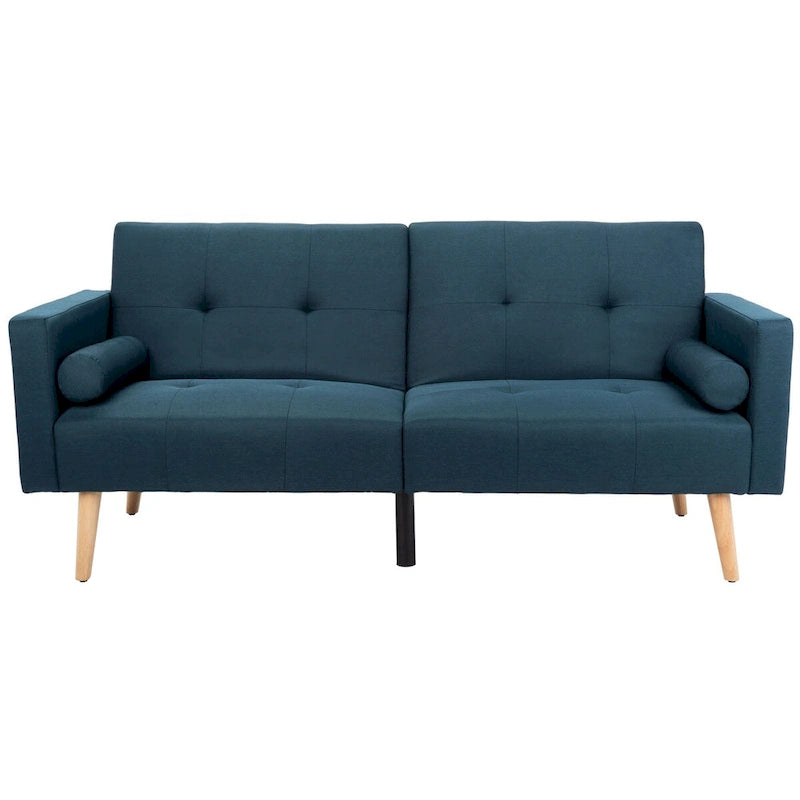 Lit futon pliable Tamekia avec oreiller - 74,8 x 31,9 x 34,7