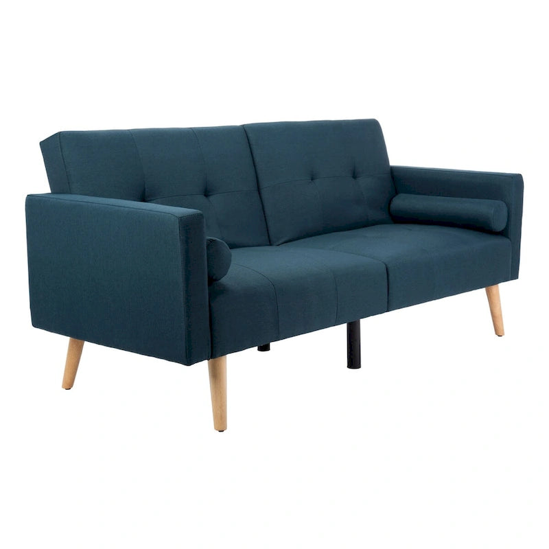 Lit futon pliable Tamekia avec oreiller - 74,8 x 31,9 x 34,7