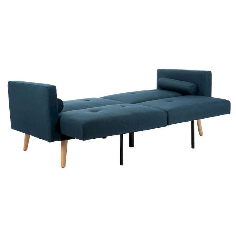 Lit futon pliable Tamekia avec oreiller - 74,8 x 31,9 x 34,7